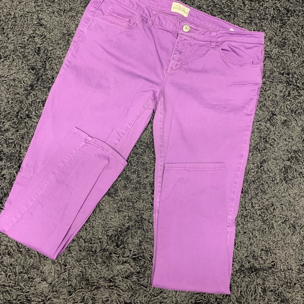 Aeropostale purple super skinnies